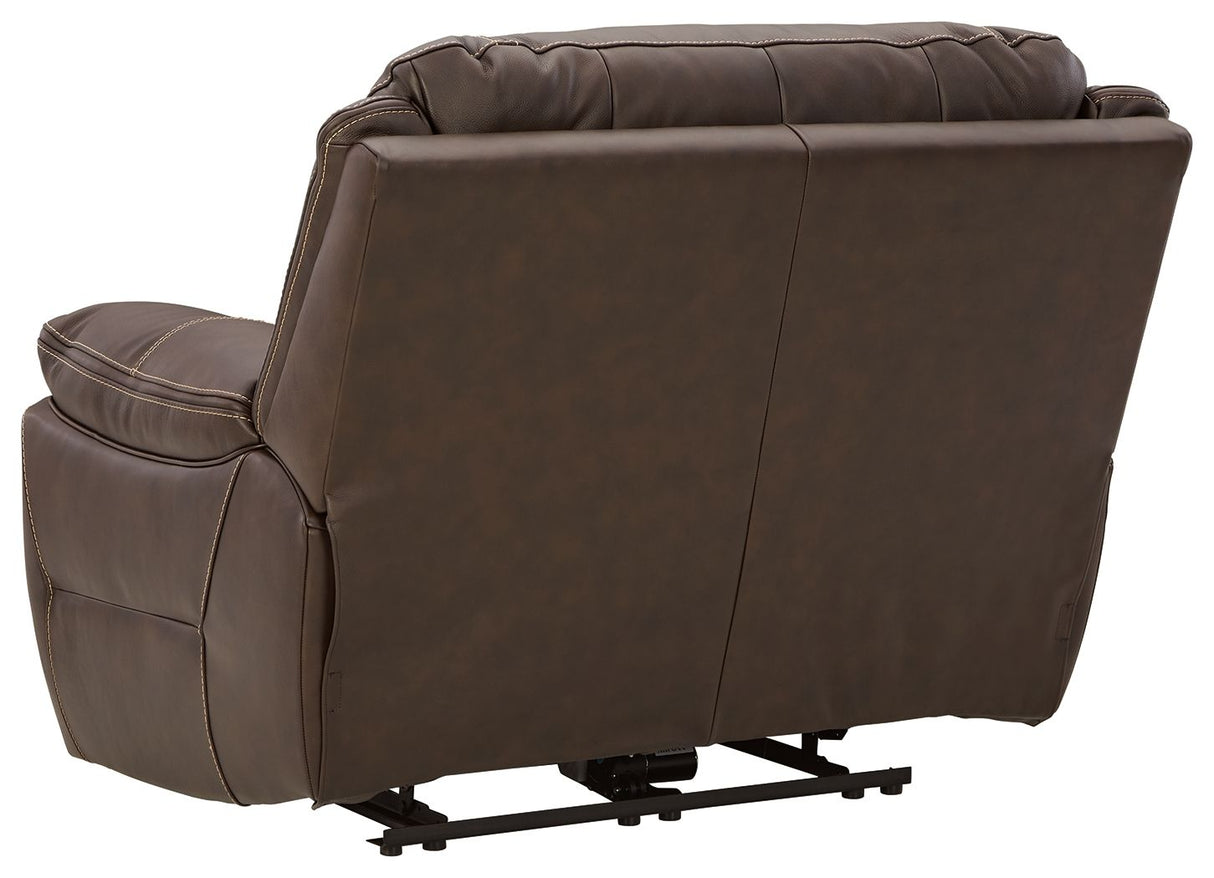 Dunleith - Chocolate - Zero Wall Recliner w/PWR HDRST by Signature Design by Ashley® | Bel Furniture