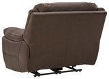 Dunleith - Chocolate - Zero Wall Recliner w/PWR HDRST by Signature Design by Ashley® | Bel Furniture