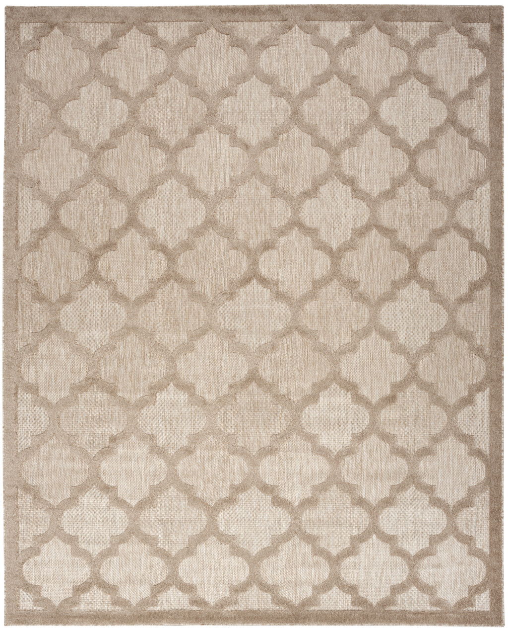 7' X 10' Area Rug Geometric Flatweave - Beige