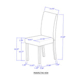 Dining Table Set With 4 Chairs, 5 Piece Set - Gray