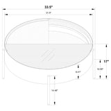 Ozella - Round Table With Hidden Storage Sandy