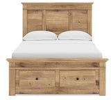Makidern - Panel Storage Bed With Storage Footboard