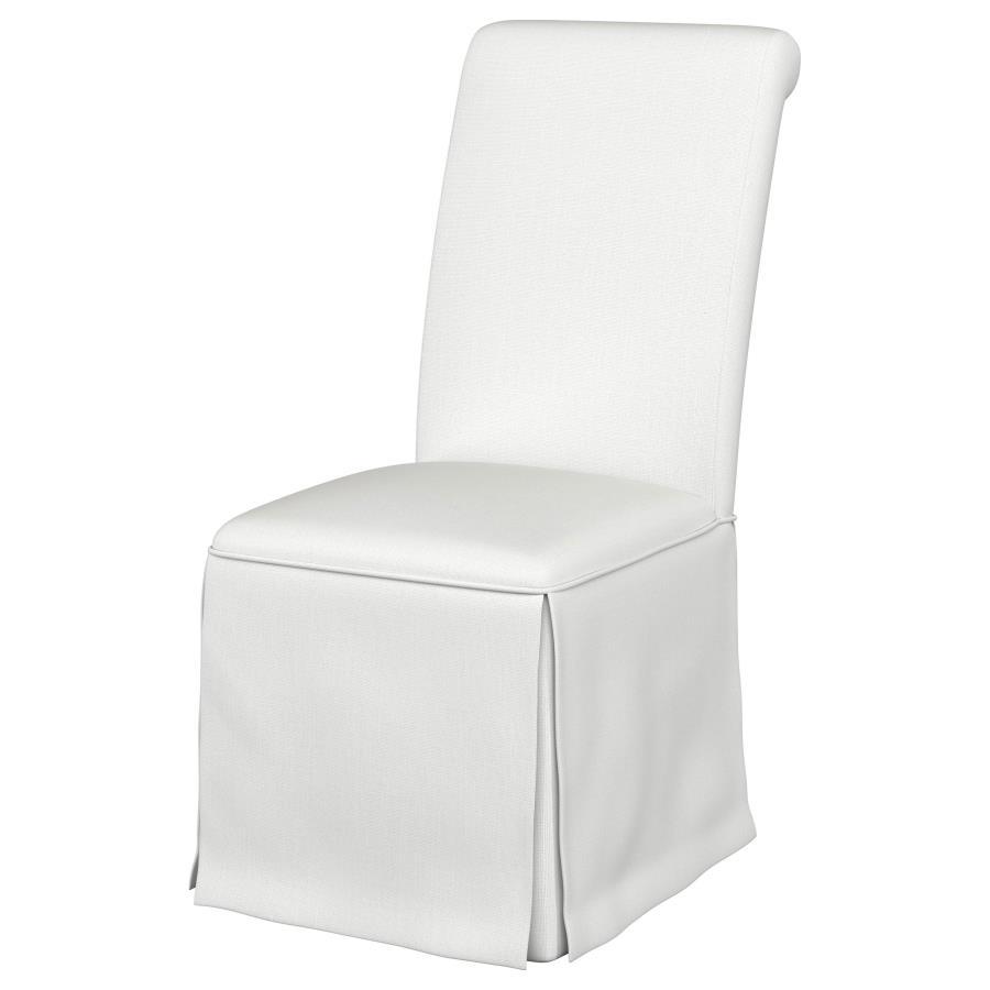 Shawna - Upholstered Skirted Dining Chair (Set of 2) - White