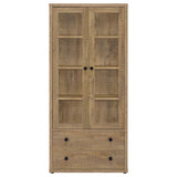 Hawthorne - 4-Shelf Glass Door Tall Cabinet With Drawers by Coaster Fine Furniture | Bel Furniture