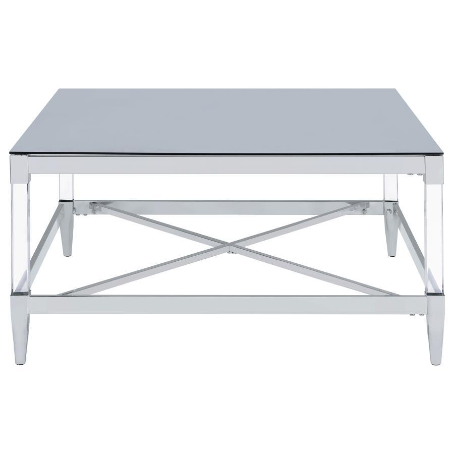 Lindley - Square Tempered Mirror Acrylic Table