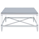 Lindley - Square Tempered Mirror Acrylic Table