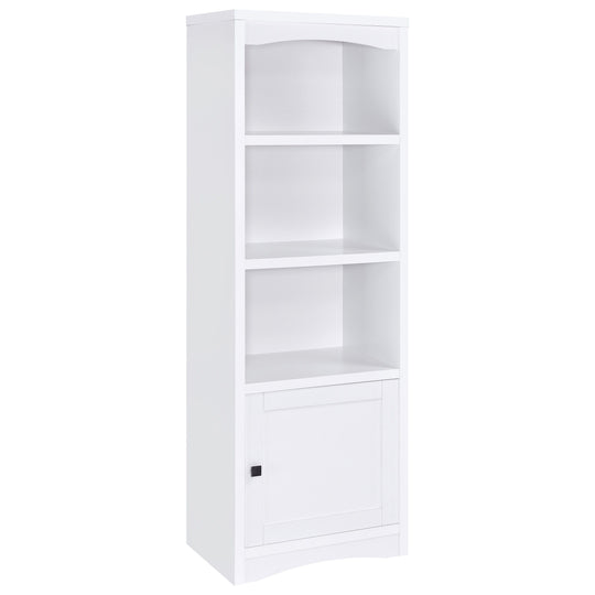 Laughlin - 3 Shelf Engineered Wood Media Tower White by CoasterEveryday | Bel Furniture