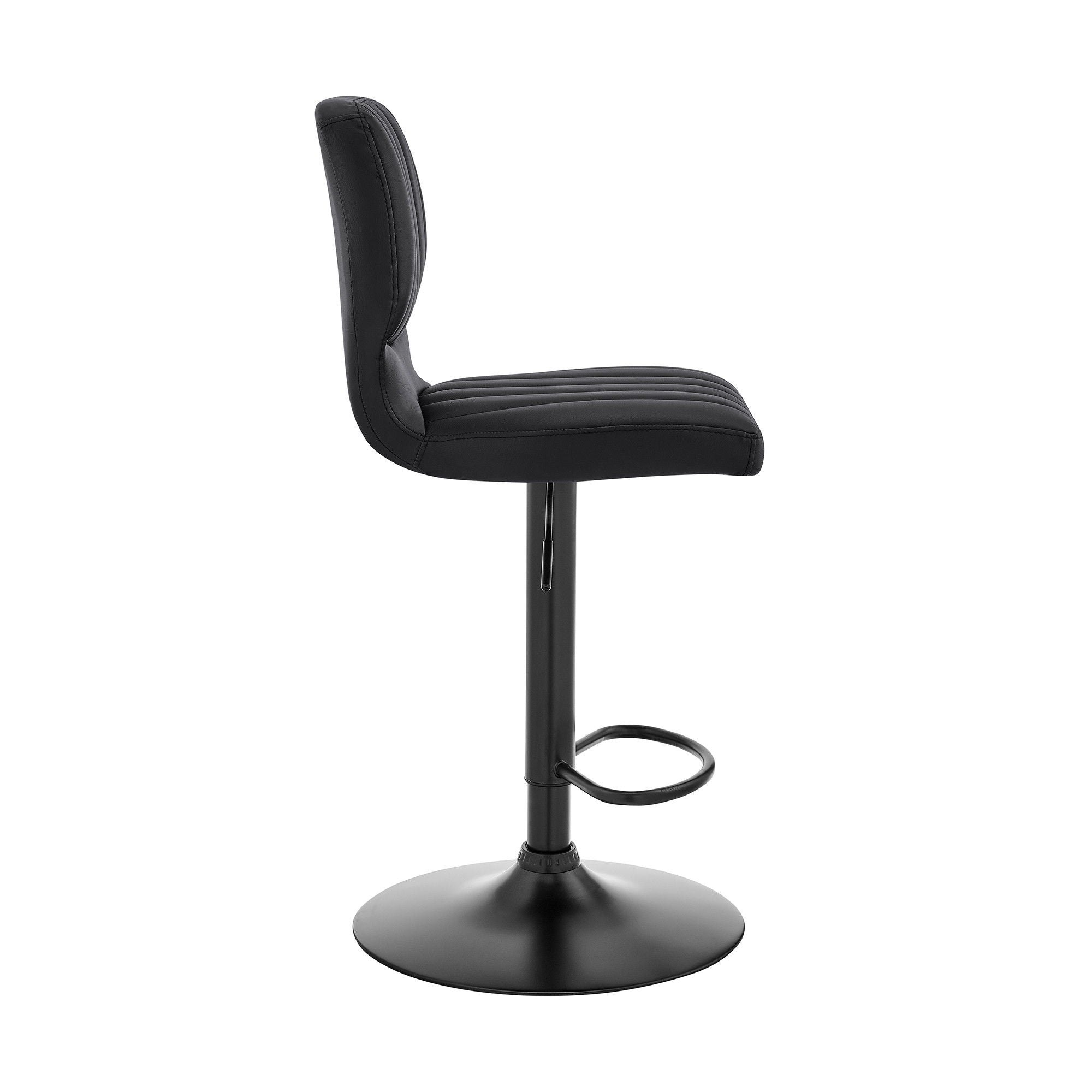 46" Swivel Adjustable Height Bar Chair - Black