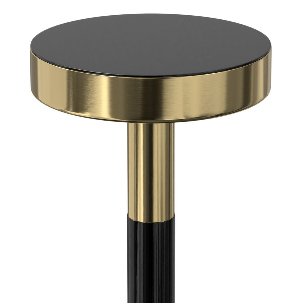 Frannie - Side Table - Gold / Black by Simpli-Home | Bel Furniture