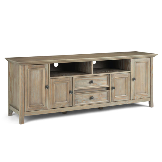 Amherst - Wide TV Media Stand Light Brown by Simpli-Home | Bel Furniture