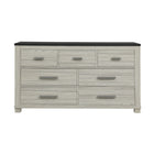 Augusta - Dresser, 7 Spacious Drawers, Block Feet - Beige Brown