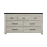Augusta - Dresser, 7 Spacious Drawers, Block Feet - Beige Brown