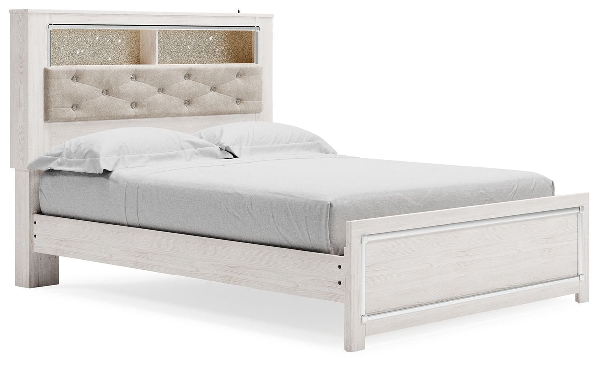 Altyra - White - Queen Panel Bookcase Bed With Roll Slats by Signature Design by Ashley® | Bel Furniture