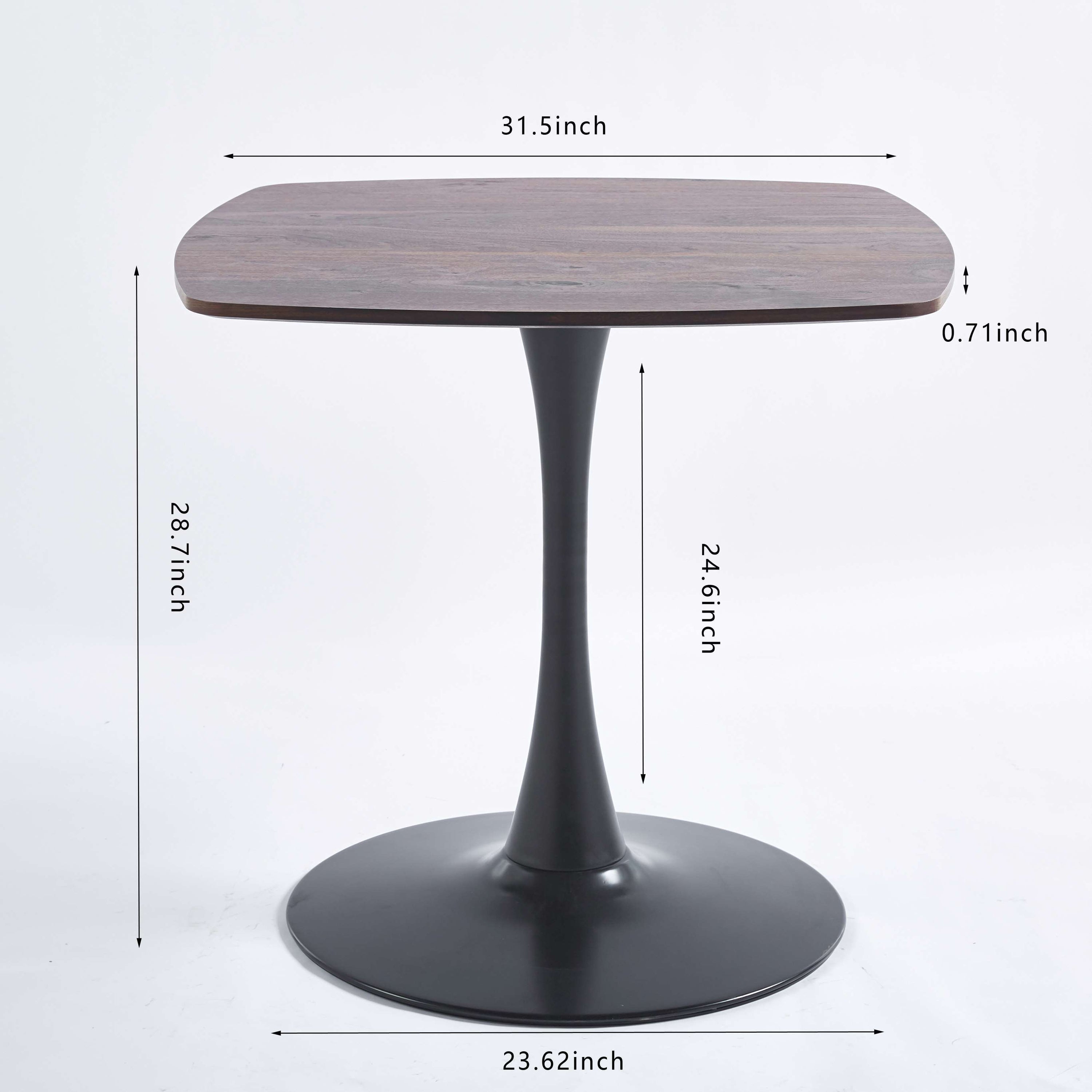 5 Pieces Dining Set, Table Metal Leg Mid-Century Dining Table For 4 - 6 People With MDF Table Top, Pedestal Dining Table, End Table Leisure Coffee Table