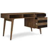 Clarkson - Desk With Side Drawers - Rustic Natural Aged Brown by Simpli-Home | Bel Furniture
