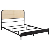 Amherst - Radio Weave Rattan Metal Bed Black Queen by Coaster Fine Furniture | Bel Furniture