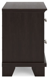 Covetown - Dark Brown - Two Drawer Night Stand by Signature Design by Ashley® | Bel Furniture