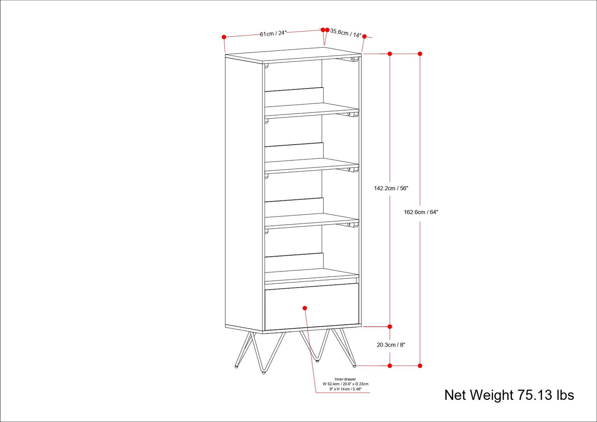 Hunter - Tall Bookcase - Natural