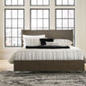Arkenton - Panel Bed Dark Brown by Ashley® | Bel Furniture