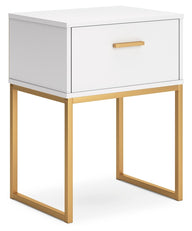 Socalle - One Drawer Night Stand White by Signature Design by Ashley® | Bel Furniture