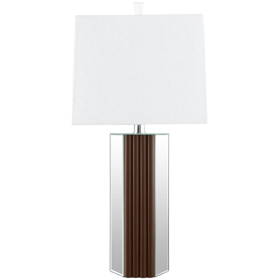 Elena - Square Tapered Mirrored Lamp by Coaster Fine Furniture | Bel Furniture