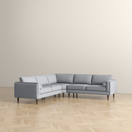 Amber Corner Sectional Sofa Light Gray