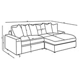 Blaine - Upholstered Reversible Chaise Sectional Sofa by Coaster Fine Furniture | Bel Furniture