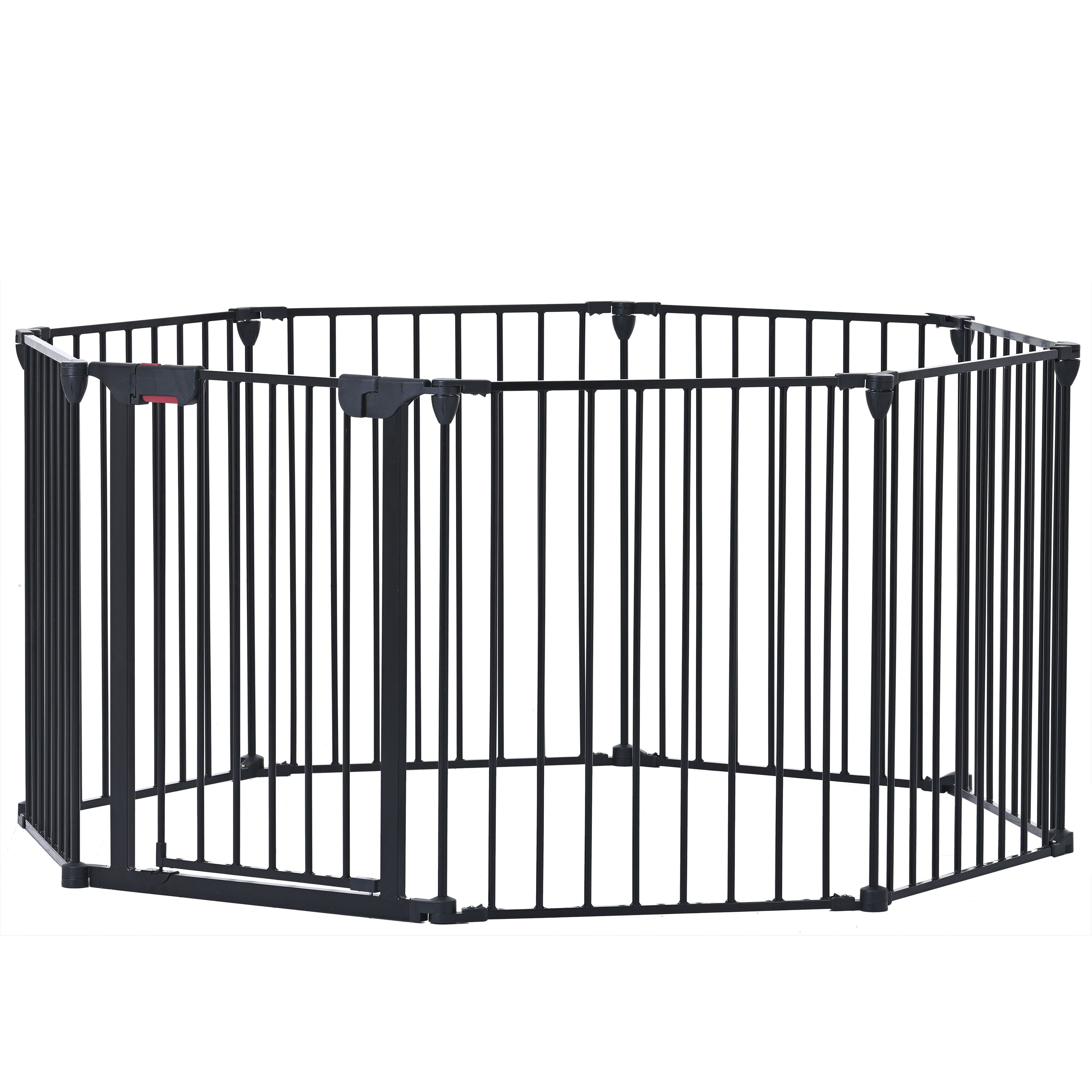 Adjustable Safety Gate Play Yard Metal Doorways Fireplace Fence Christmas Tree Fence Gate For House Stairs Gate Prohibited Area Fence