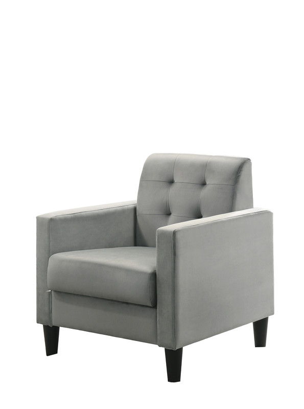 Hale - Velvet Accent Armchair With Tufting