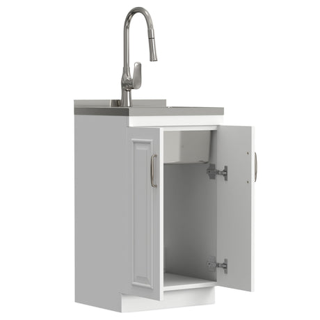 Darwin - Deluxe Laundry Cabinet With Pull-Out Faucet And Stainless Steel Sink - view 12