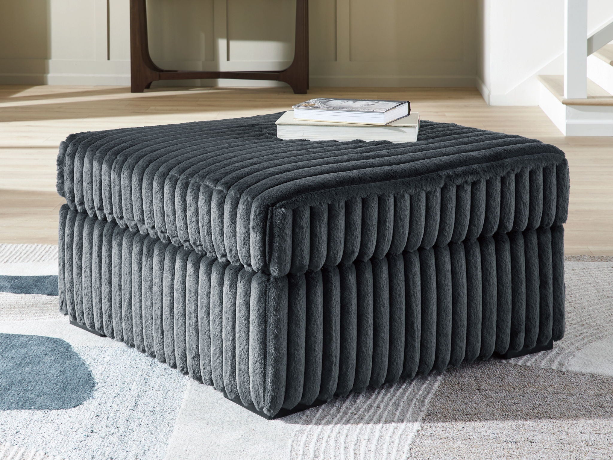 Midnight-Madness - Oversized Accent Ottoman - Accent Ottomans | Bel Fu
