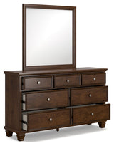 Danabrin - Brown - Dresser And Mirror by Signature Design by Ashley® | Bel Furniture