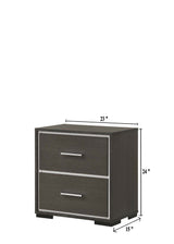 Sharpe - Nightstand - Dark Gray by Crown Mark | Bel Furniture