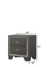 Kaia - Nightstand - Dark Gray by Crown Mark | Bel Furniture