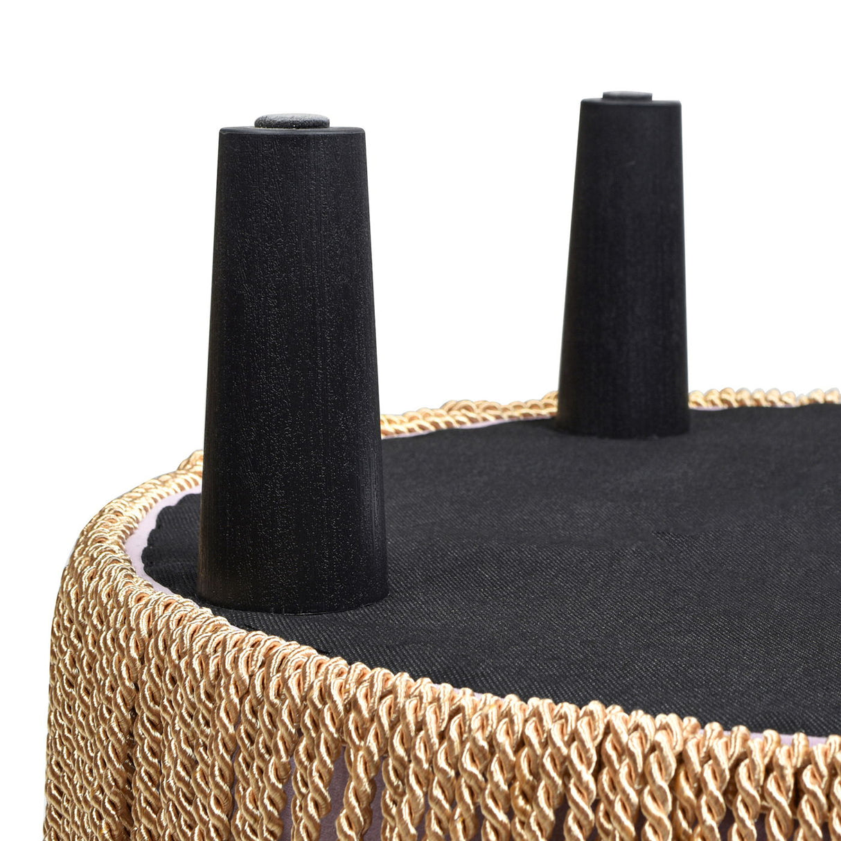 Yolanda - Round Upholstered Accent Ottoman by Jennifer Taylor Home | Bel Furniture