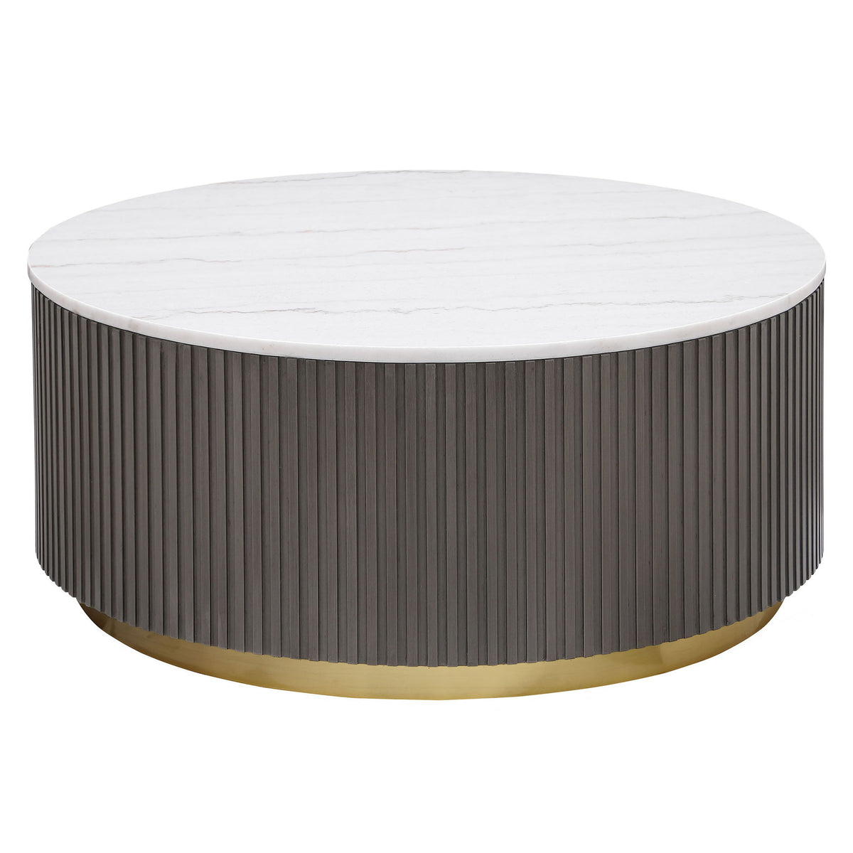 Jason - Round Marble Top Table White Coffee Tables by CoasterEveryday | Bel Furniture