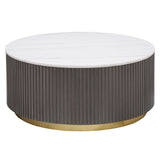 Jason - Round Marble Top Table White Coffee Tables by CoasterEveryday | Bel Furniture