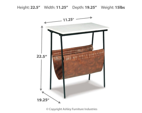 Etanbury - Accent Table - Brown / Black / White - view 3