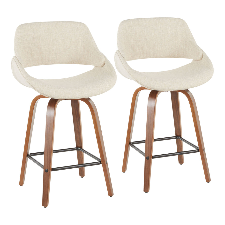 Fabrico - Mid-Century Modern, Counter Stool (Set of 2)