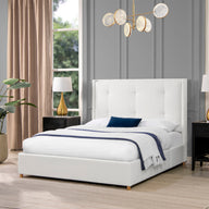 Miramar - Cushion Back Headboard Platform Bed Frame by Jennifer Taylor Home | Bel Furniture