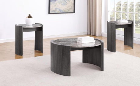 Gladstone - Coffee Table Set Dark Gray 3 Pc. Coffee Table, 2 End Tables by Coaster Fine Furniture | Bel Furniture