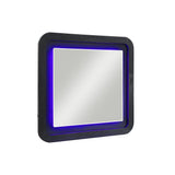 Beverly - Large Scale Wall Mirror For Dresser, Rounded Edges - Black White