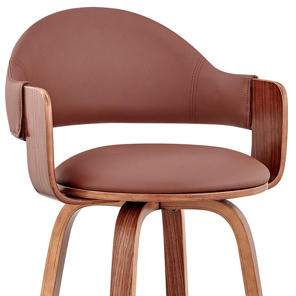 Swivel Low Back Counter Height / Bar Chair - Brown