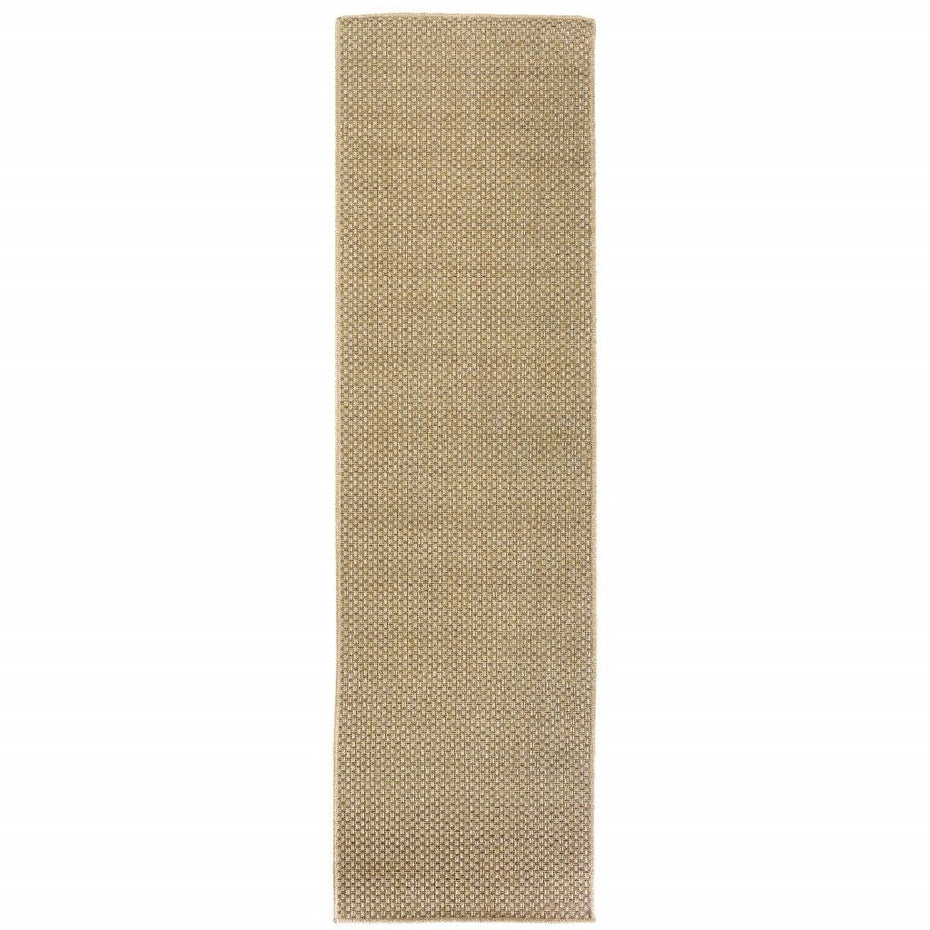 2' X 8' Outdoor & Indoor Area Rug - Beige