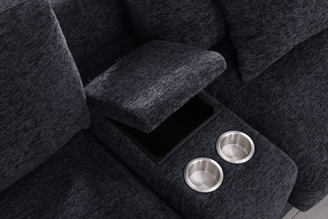 Celine - Fabric Corner Sectional Sofa With Right-Facing Chaise, Cupholders, And Charging Ports - view 16