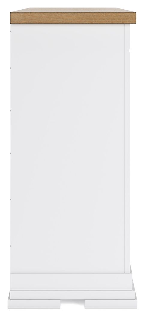 Ashbryn - White / Natural - Dresser by Benchcraft® | Bel Furniture