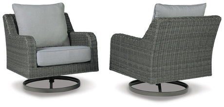 Elite Park - Swivel Lounge w/ Cushion - Gray - view 6