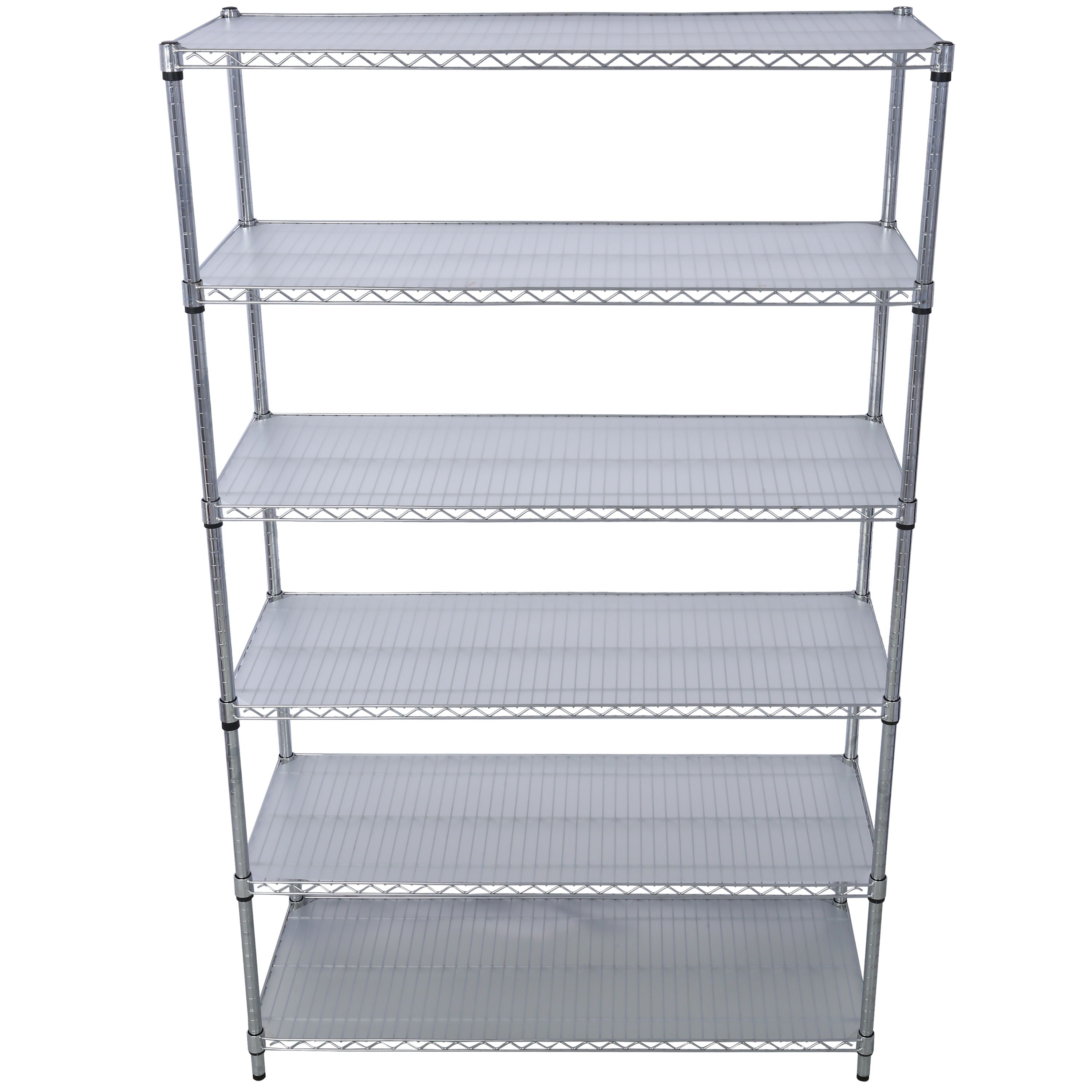 6 Tier 6000Lbs Capacity Nsf Metal Shelf Wire Shelving Unit, Heavy Duty Adjustable Storage Rack With Wheels & Shelf Liners For Commercial Grade Utility Steel Storage Rack