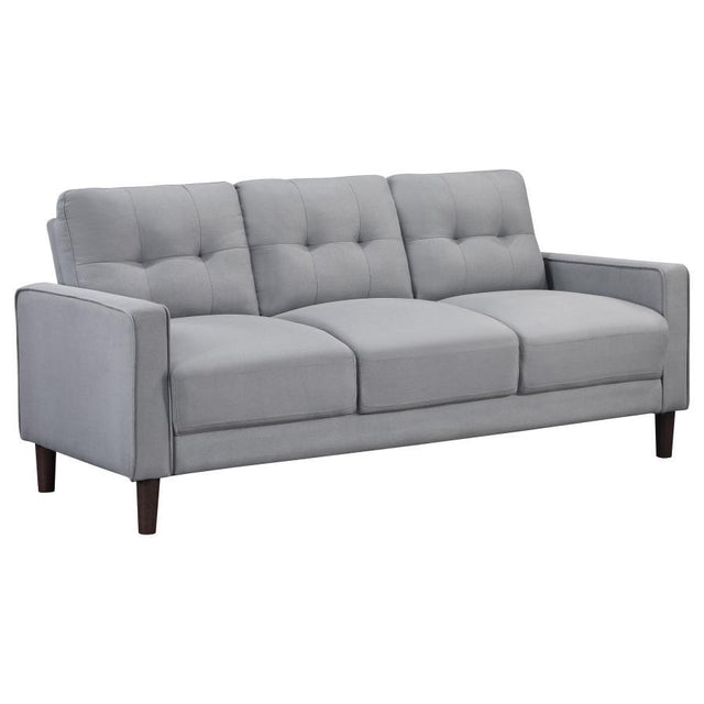 Bowen - Upholstered Track Arm Tufted Sofa Gray by Coaster Fine Furniture | Bel Furniture