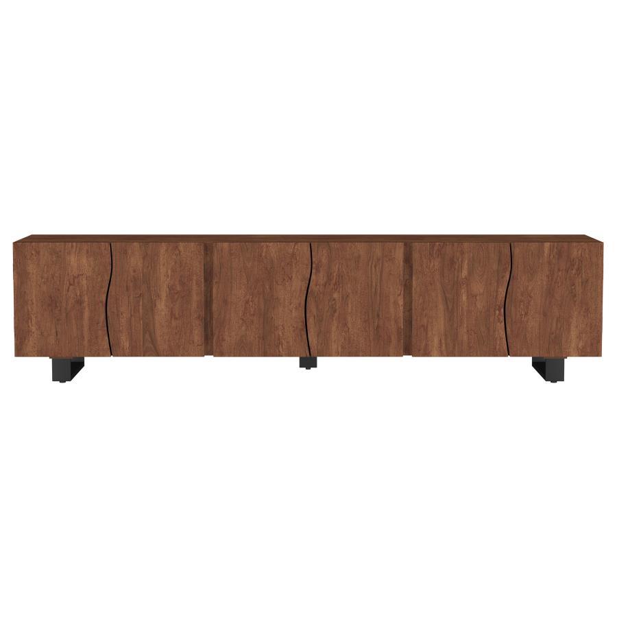 Trask - Wood TV Stand Media Console - Mango Brown by Coaster Fine Furniture | Bel Furniture